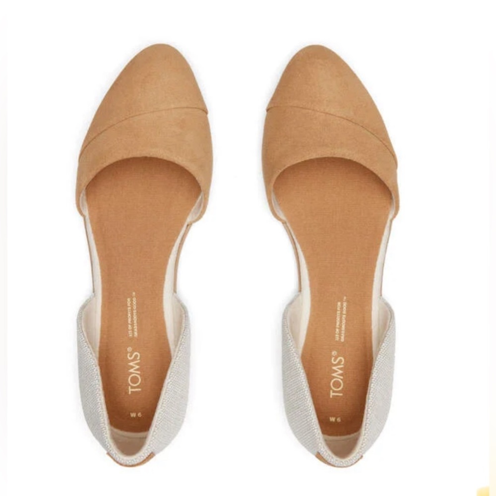TOMS Jutti D'Orsay Tan SIZE‎ 8.5 preowned great shape please review listi…